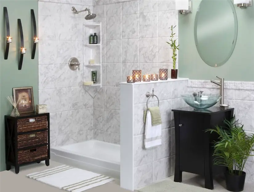 Replace the tub with a walk-in shower 