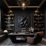 Black and gold home office (1)