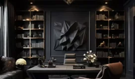 Black and gold home office (1)